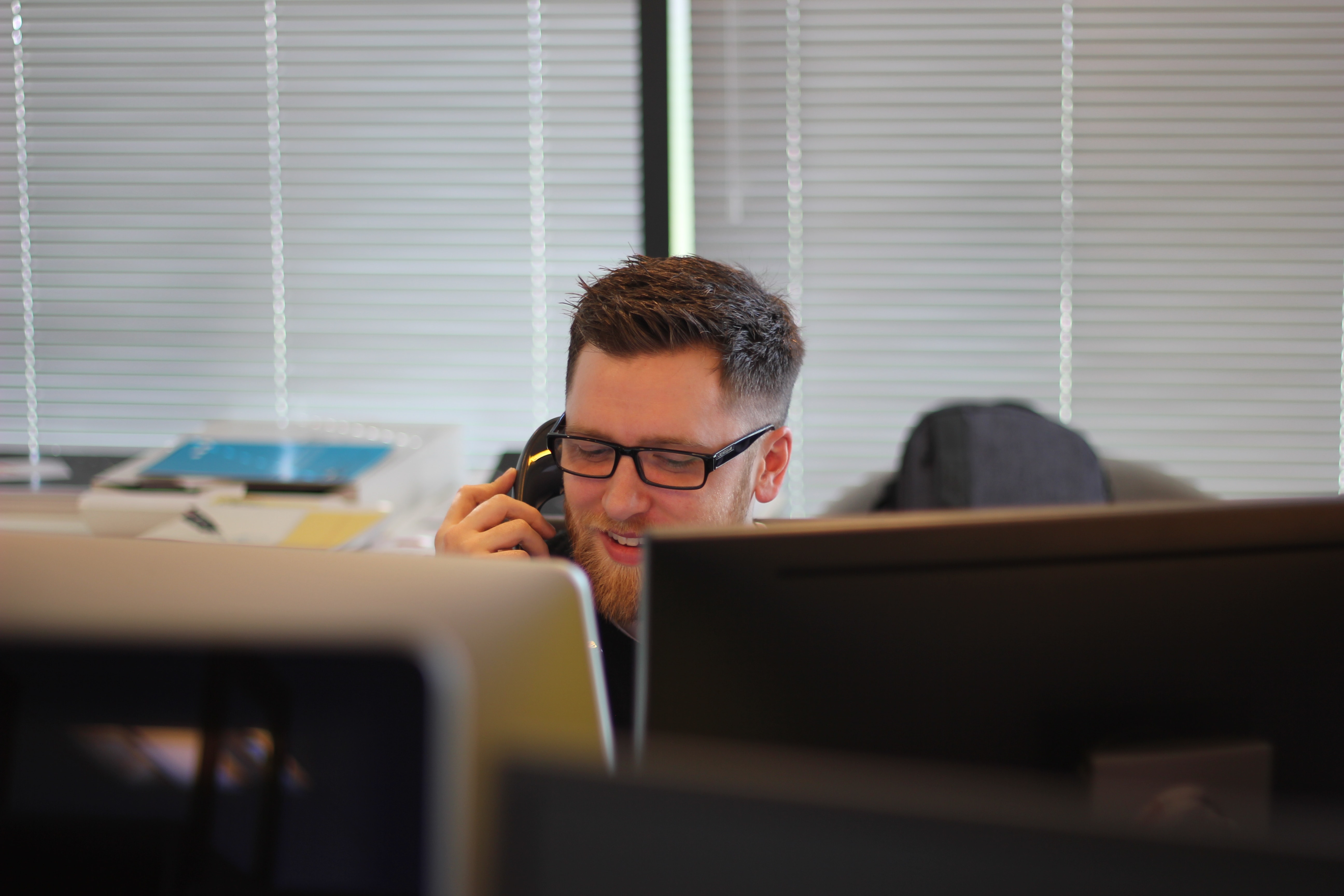 person talking on phone